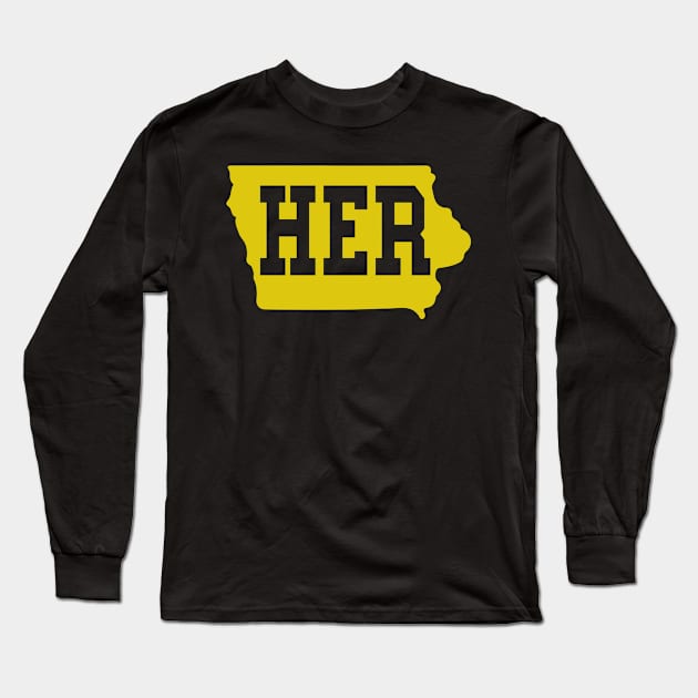 iowa her map Long Sleeve T-Shirt by l designs